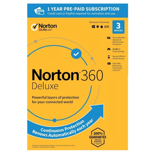 Norton 360 Deluxe 3 Device / 1 Year
